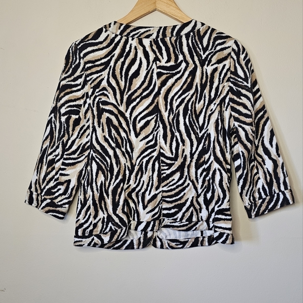 Charter Club Animal Print Jacket Size Petite Small - Picture 5 of 6